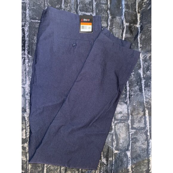 Galaxy by Harvic Men's Super Stretch Slim Fit Chino Pants, Navy, Size 36x30, NWT - Picture 1 of 4